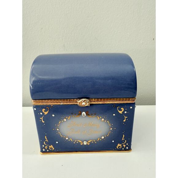 Bradford Exchange Our Lady Treasury Of Prayer Musical Box Limited Edition - Picture 1 of 8